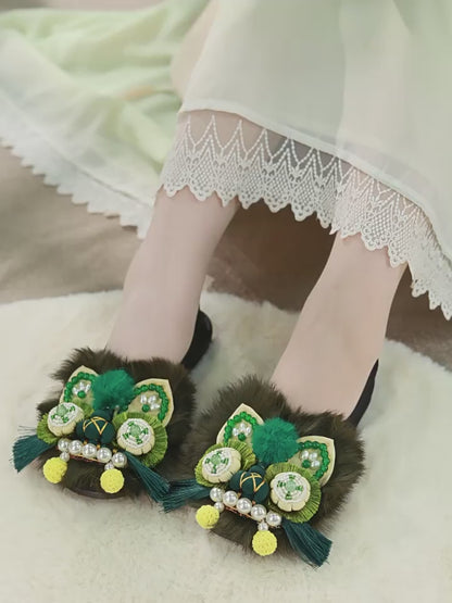 Intangible Cultural Heritage New Chinese Tiger Head Shoes – Women’s Soft Sole Flats