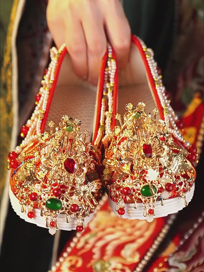 Luxury Chinese Xiuhe Wedding Platform Shoes