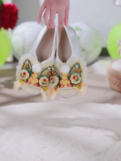 New Chinese-style Intangible Cultural Heritage Tiger Head Shoes - Women's Adult Edition