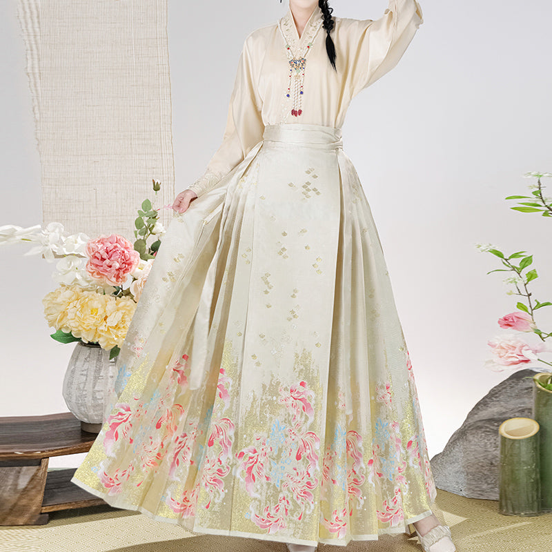 Ming Dynasty Gold-Woven Ma Mian Skirt · 2025 Autumn-Winter Collection